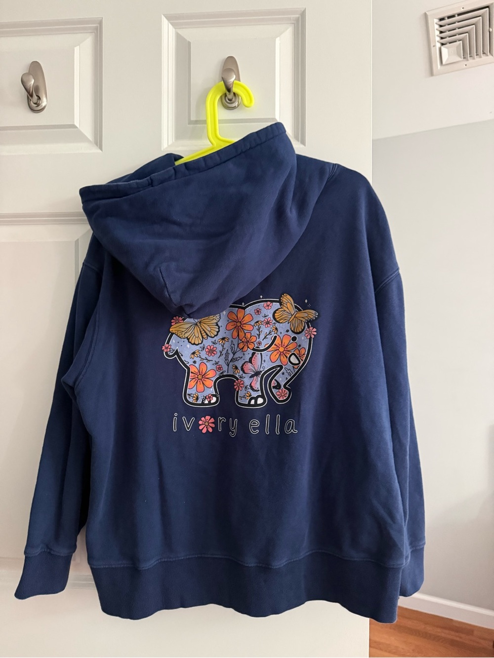 Ivory Ella Navy Floral Hoodie